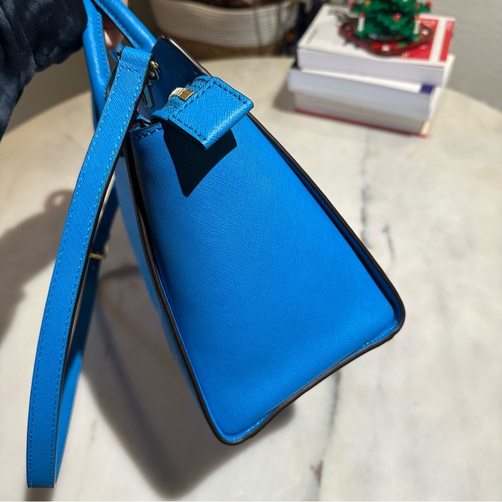 MICHAEL Michael Kors Electric Blue Saffiano Leather Satchel - Picture 3 of 5